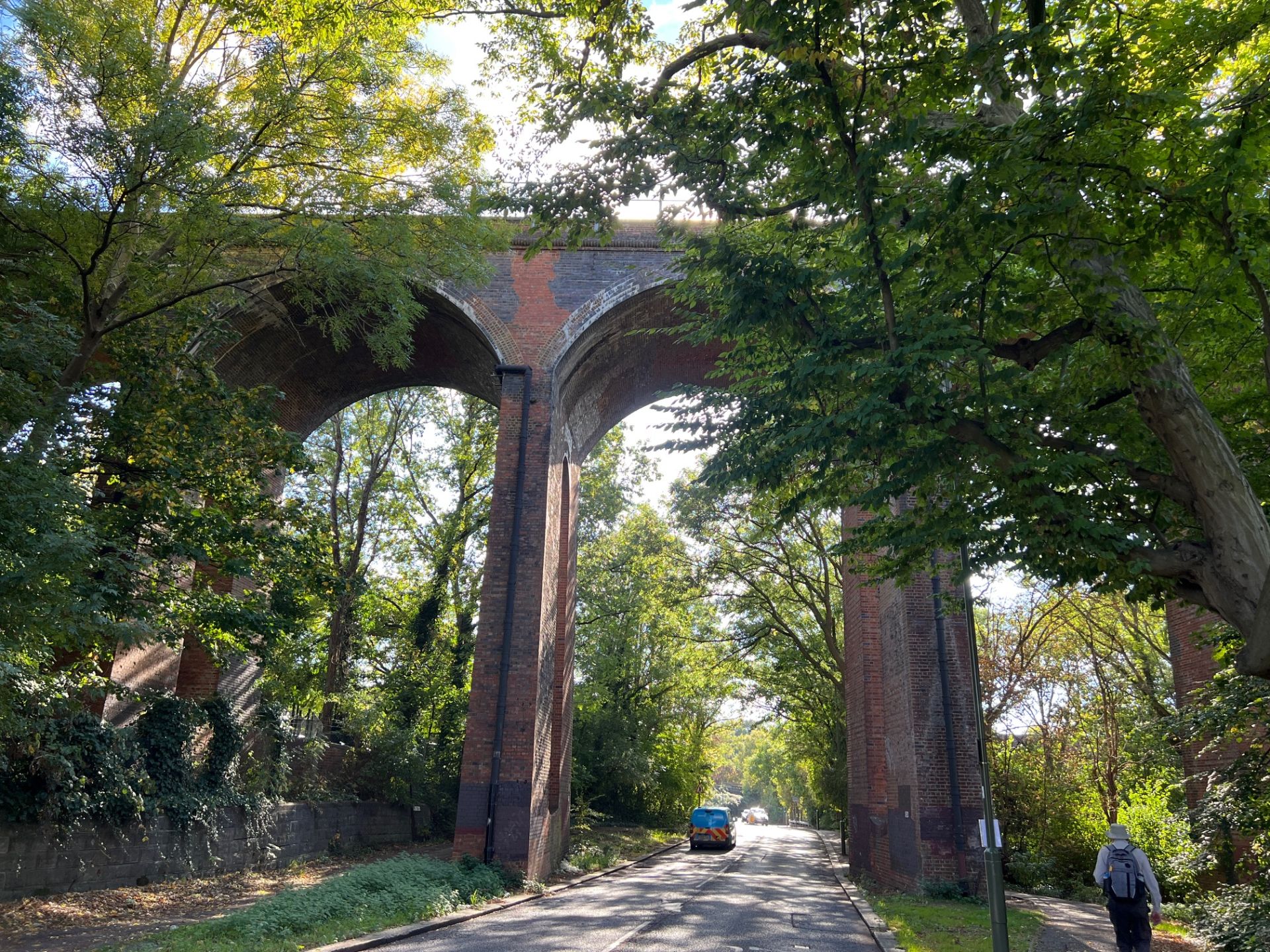 View of Northern line train viaduct